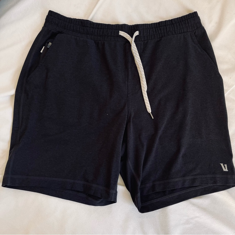 Vuori Ponto Men's Heather Black Athletic Shorts